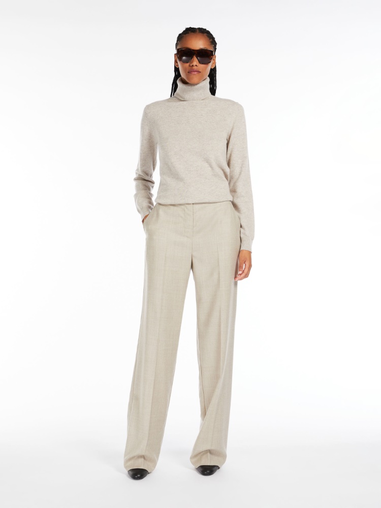Wool and cashmere polo-neck jumper
