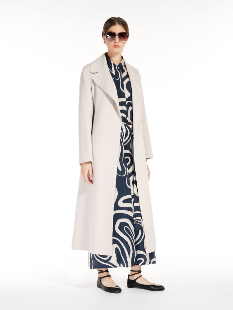 Printed silk shirt dress