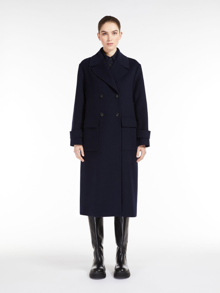 Wool broadcloth trench coat