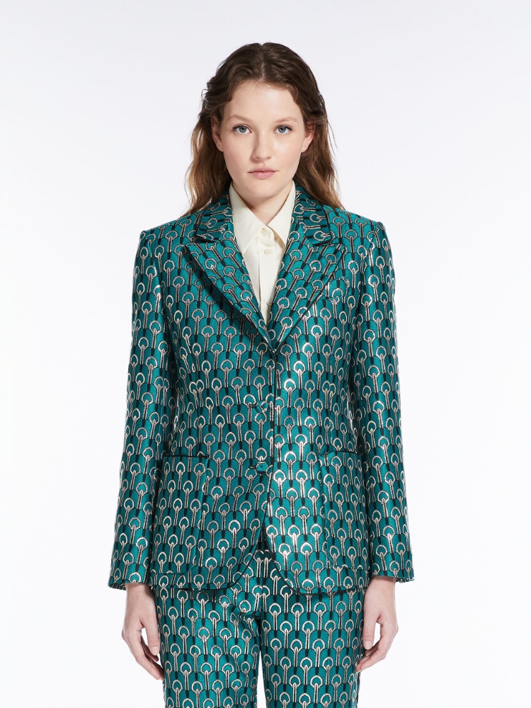 Jacquard fabric blazer