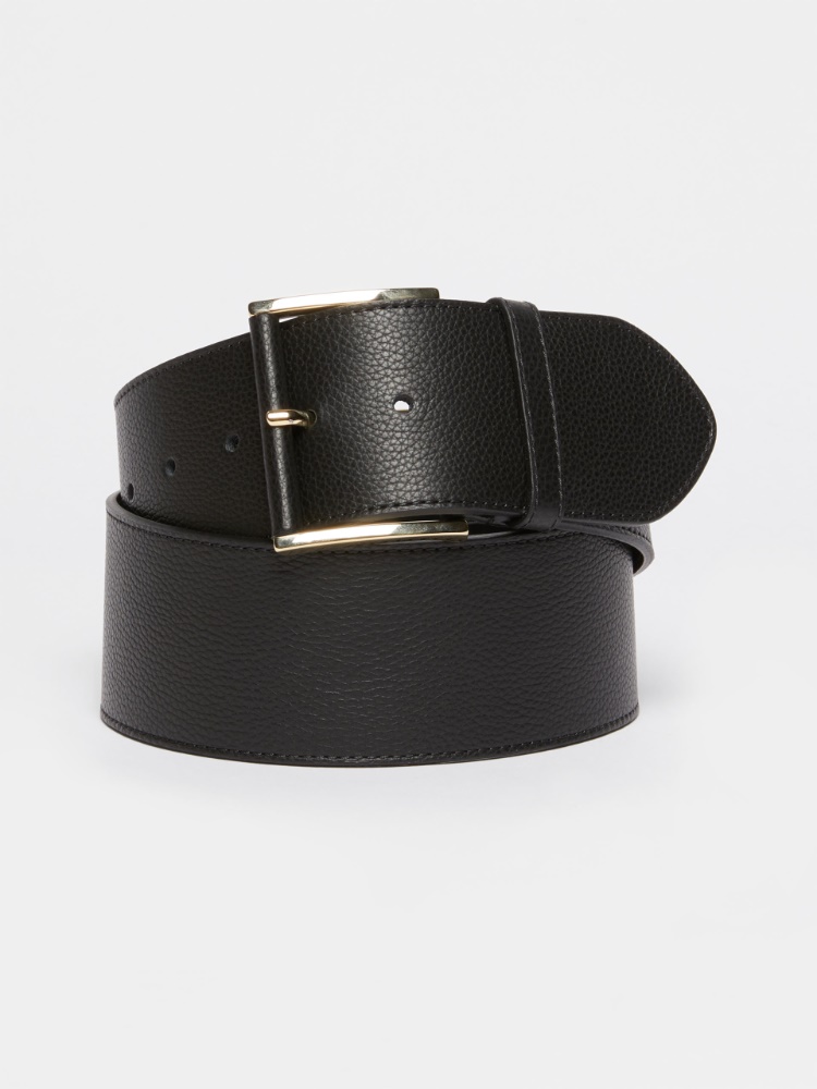 Deerskin print leather belt