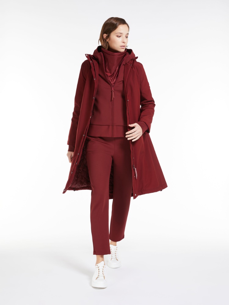 Rubberised-look canvas parka