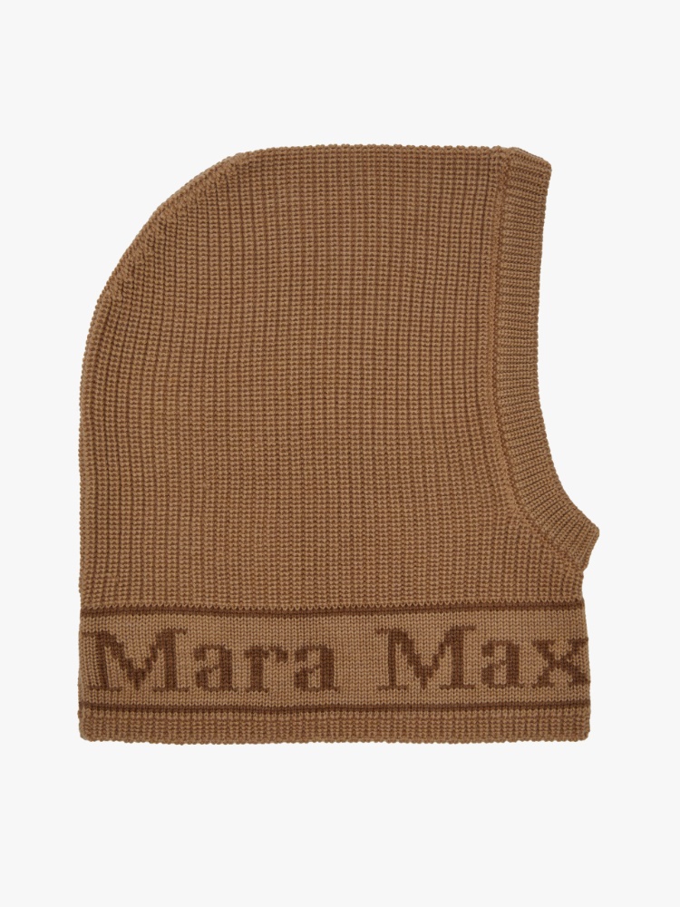 Wool balaclava with logo