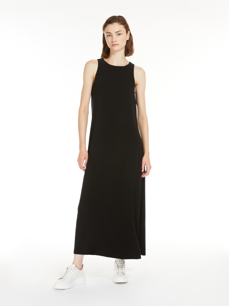Stretch jersey A-line dress