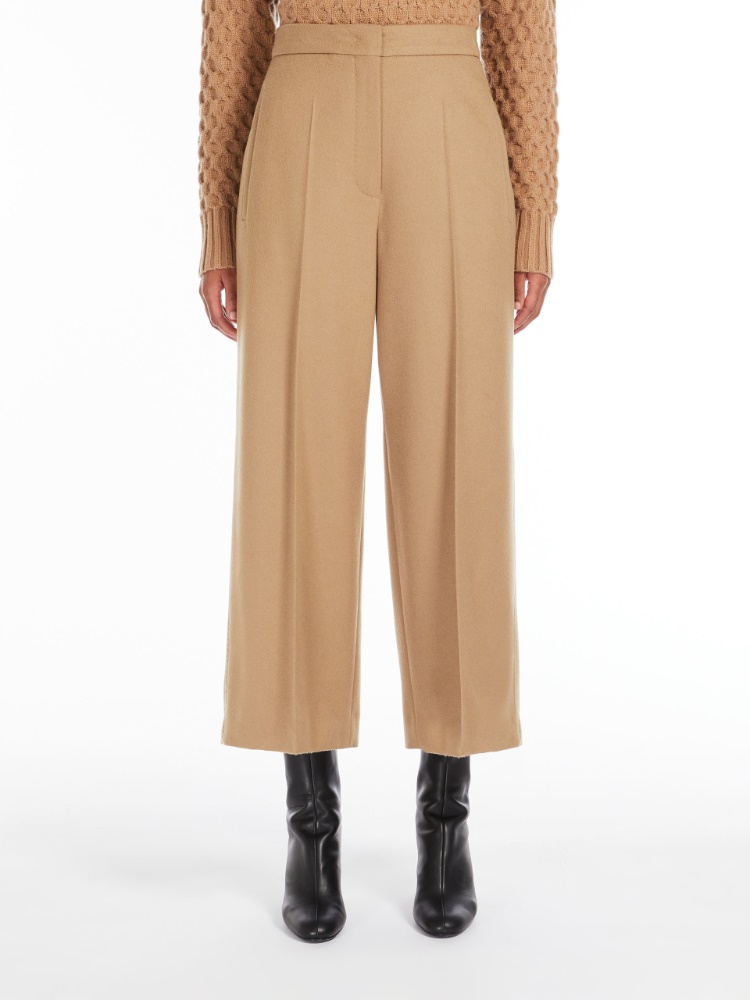 Cropped wool trousers