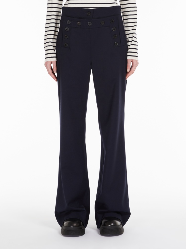 Wool gabardine trousers