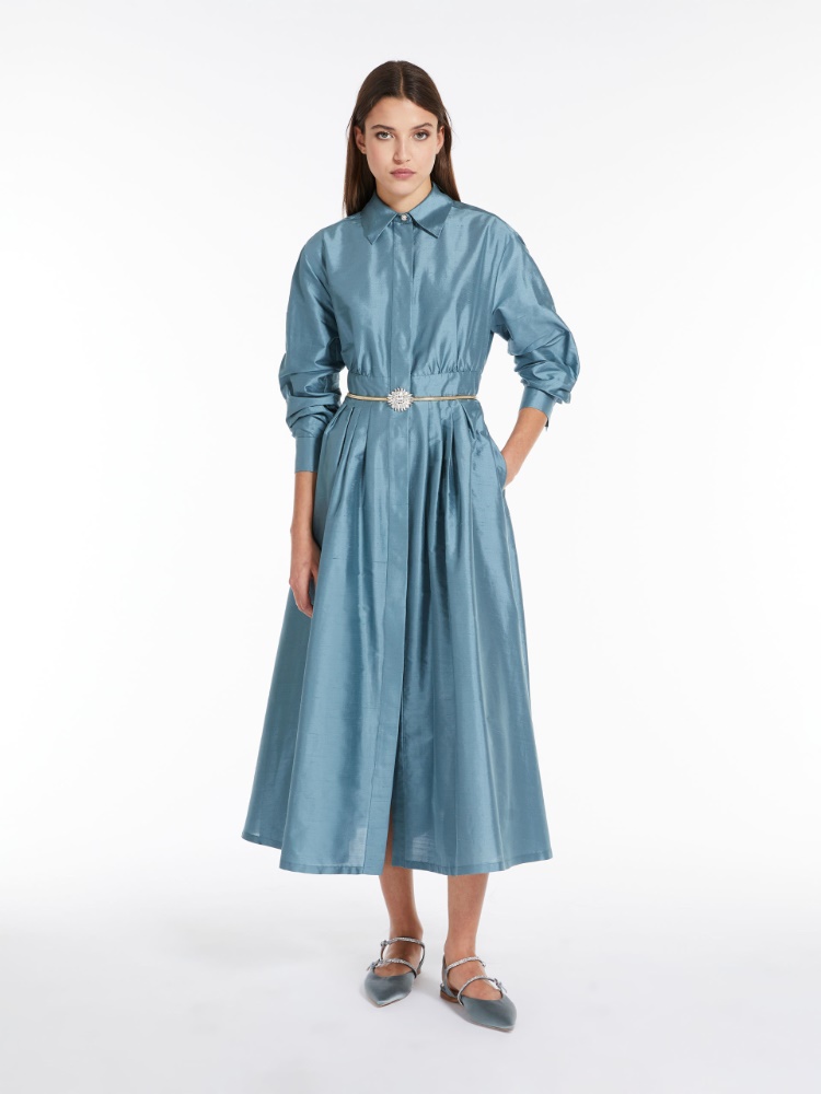 Shantung shirt dress