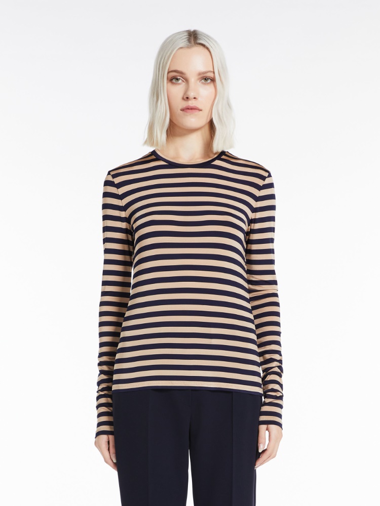 Slim-fit viscose jersey T-shirt