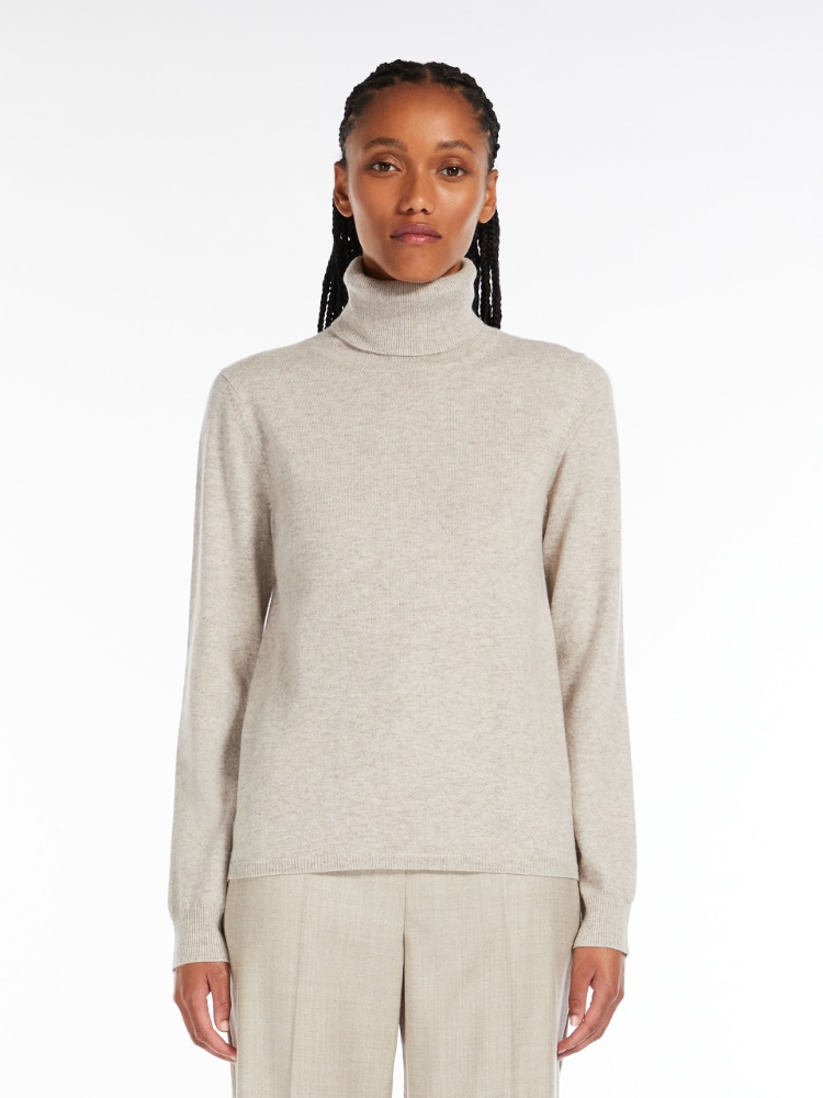 Wool and cashmere polo-neck jumper