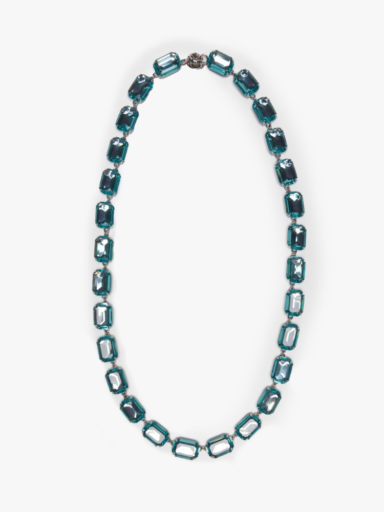 Long necklace with bezels