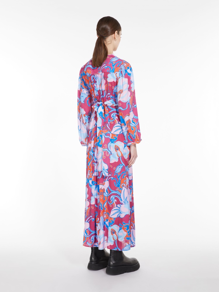 Flowing dress in georgette