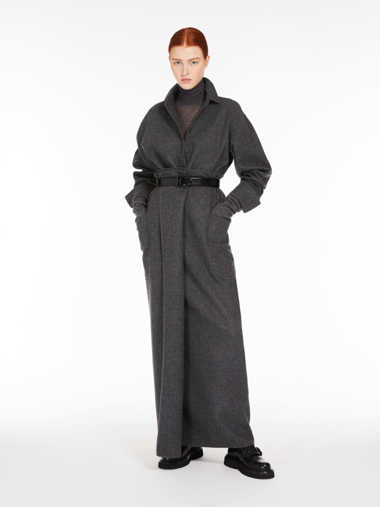 Wool and cashmere shirt jacket