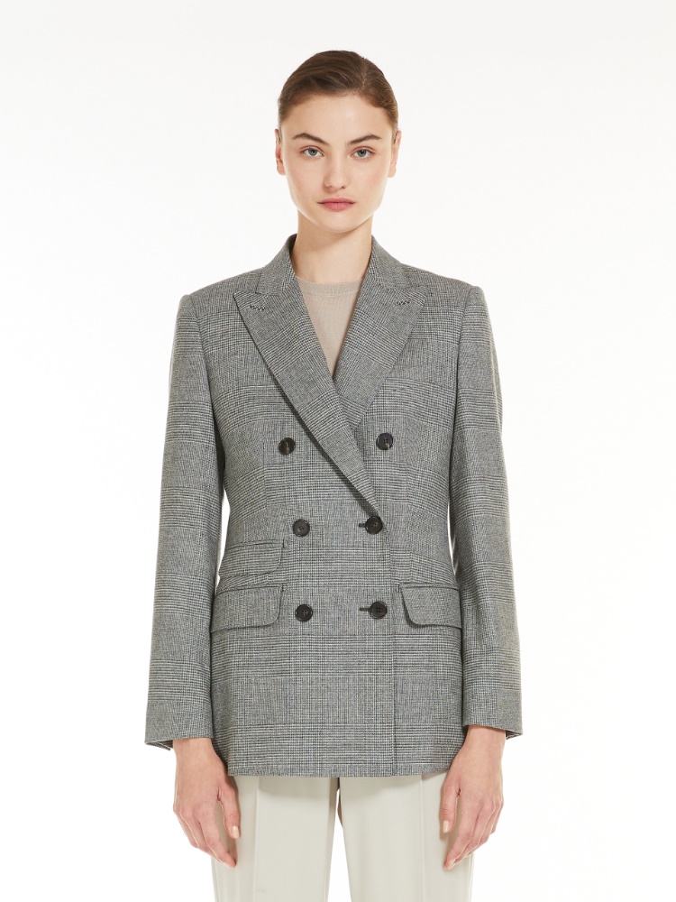 Saxony wool and cashmere blazer