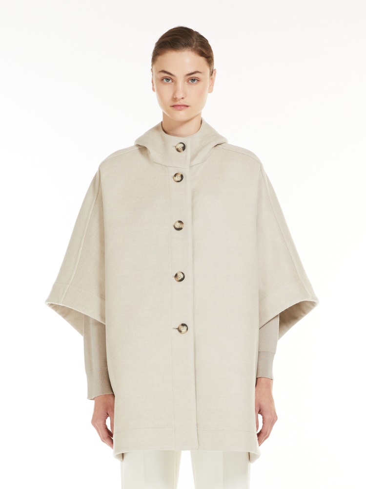 Wool and cashmere cape