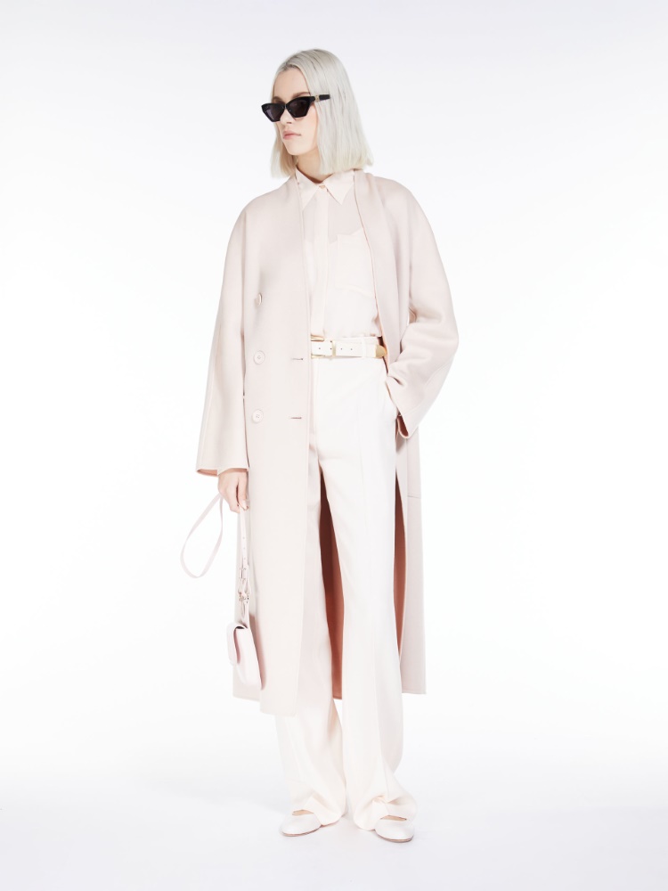 Double-breasted wool and cashmere coat