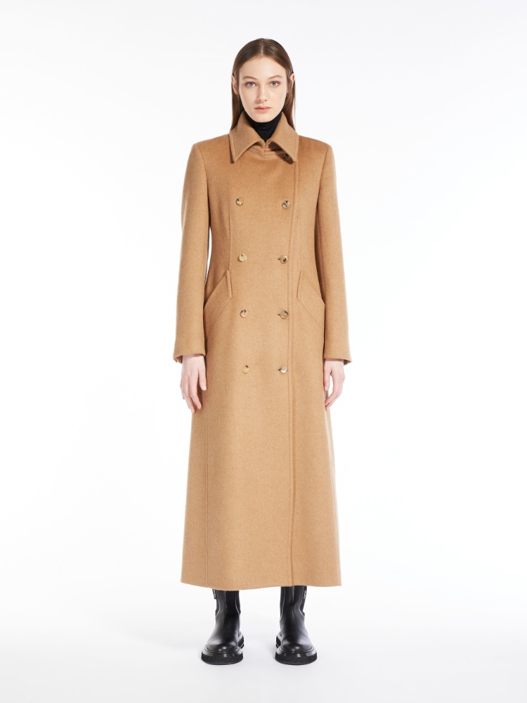 Camel colour frock coat