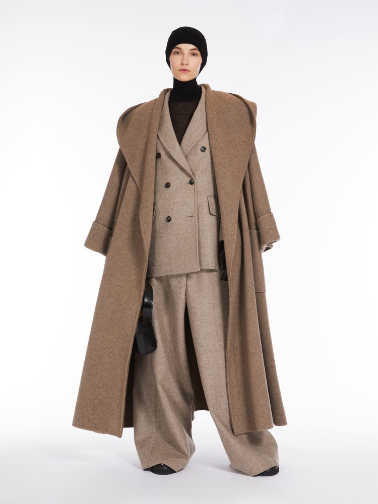 Wide, wool and cashmere trousers