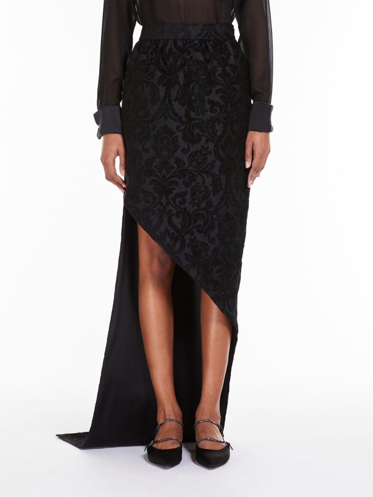 Long skirt in brocade jacquard