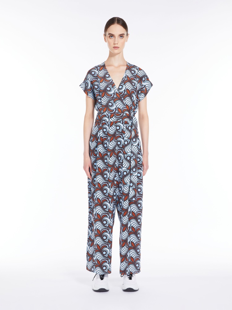 Jumpsuit in pure silk
