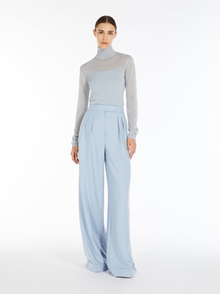 Viscose and lurex turtleneck