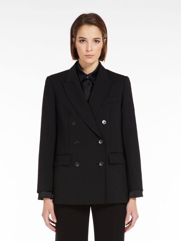 Double-breasted blazer in wool fabric