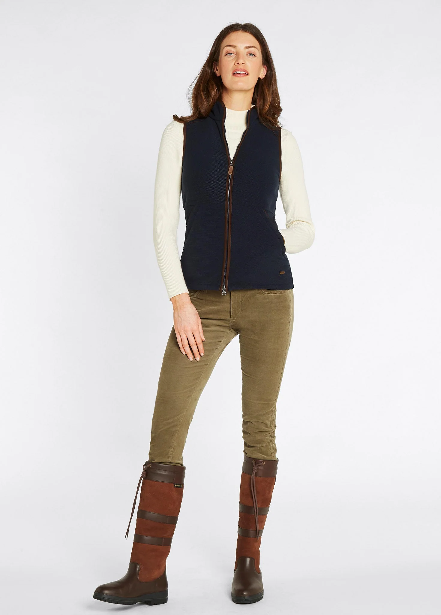 Carbury Ladies' Fleece Vest - Navy