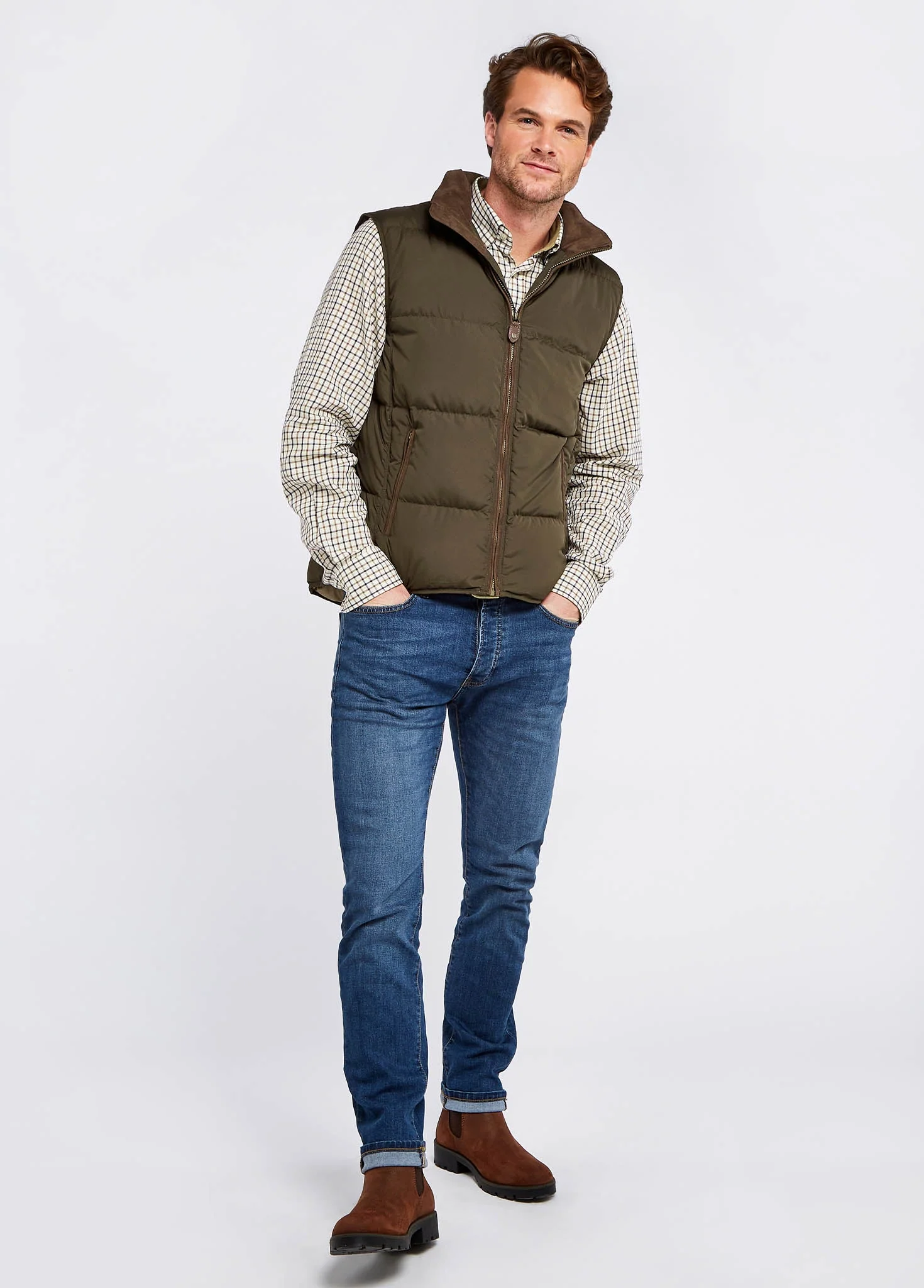 Graystown Men's Down-filled Vest - Olive
