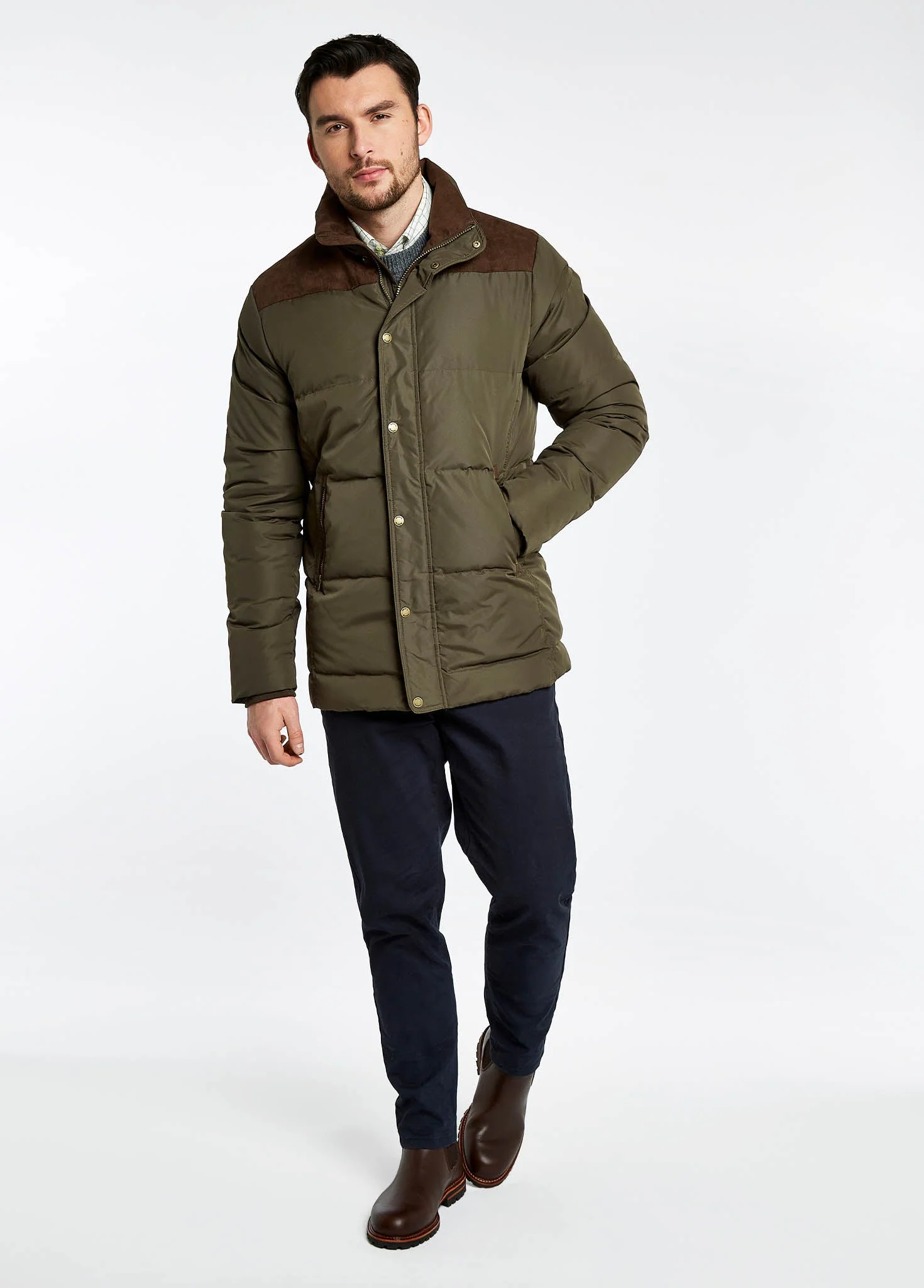 Talbot Men's Down Filled Jacket - Olive