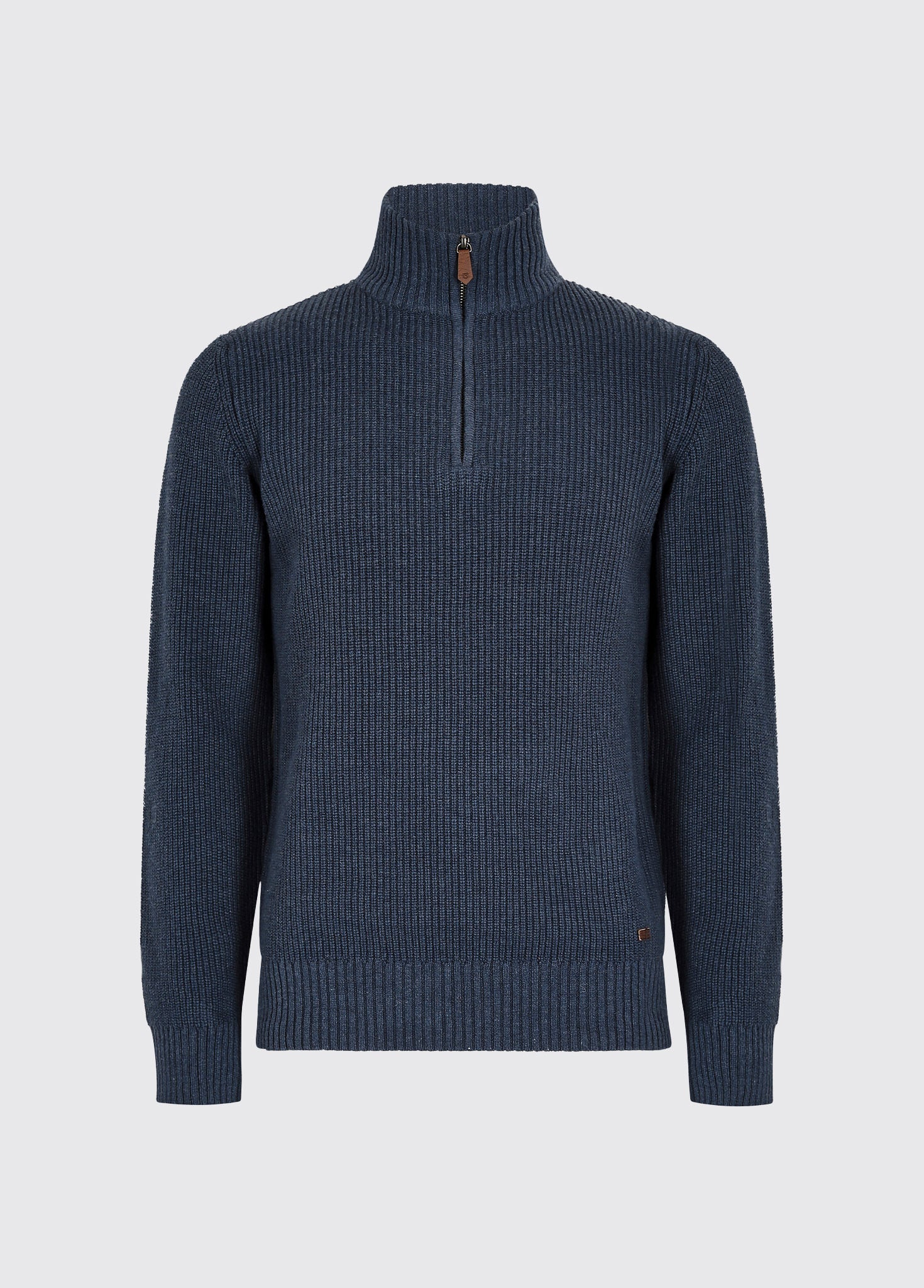Portmarnock Men's fisherman zip neck - Denim