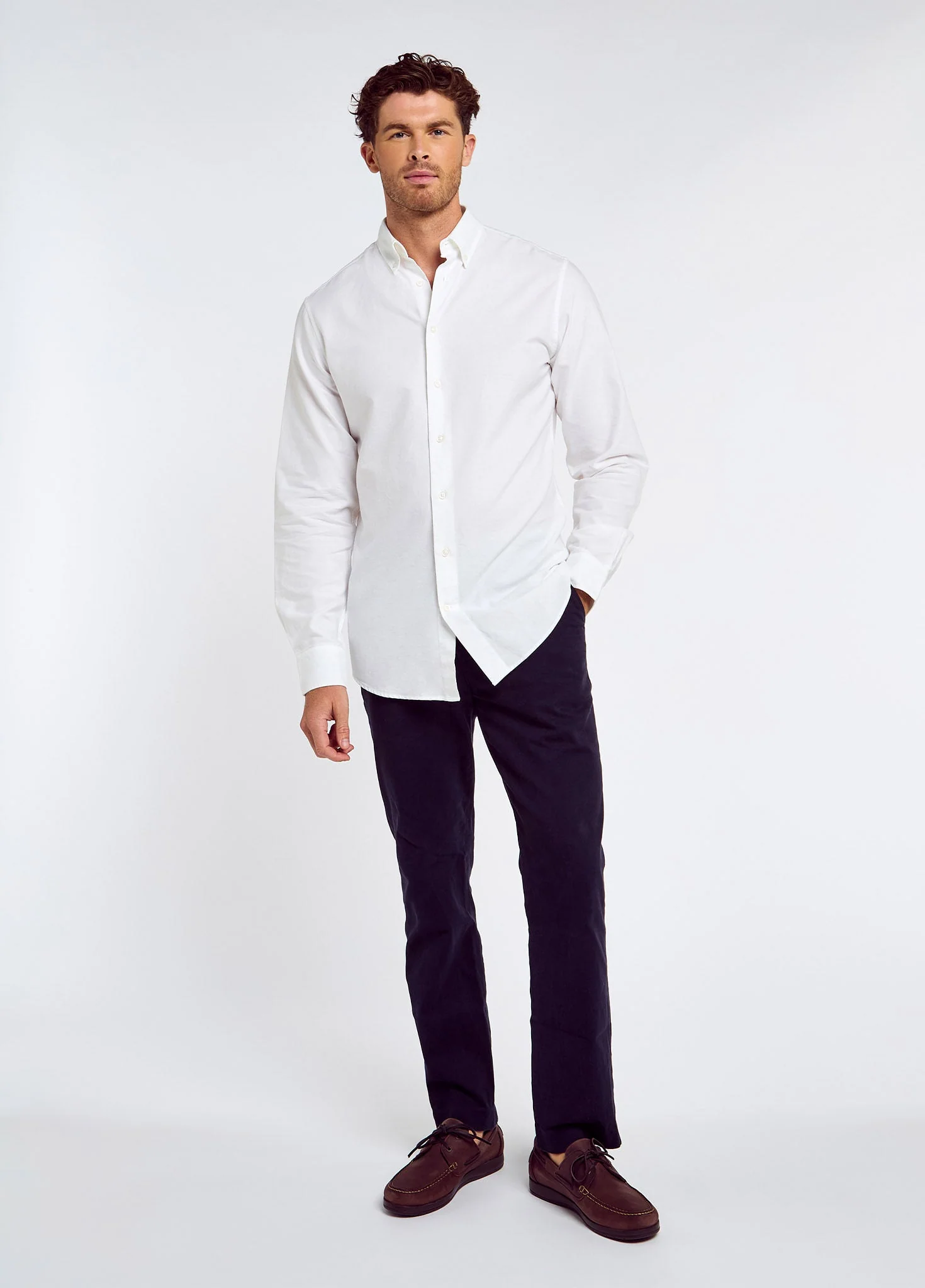 Clontarf Men's Oxford shirt - White