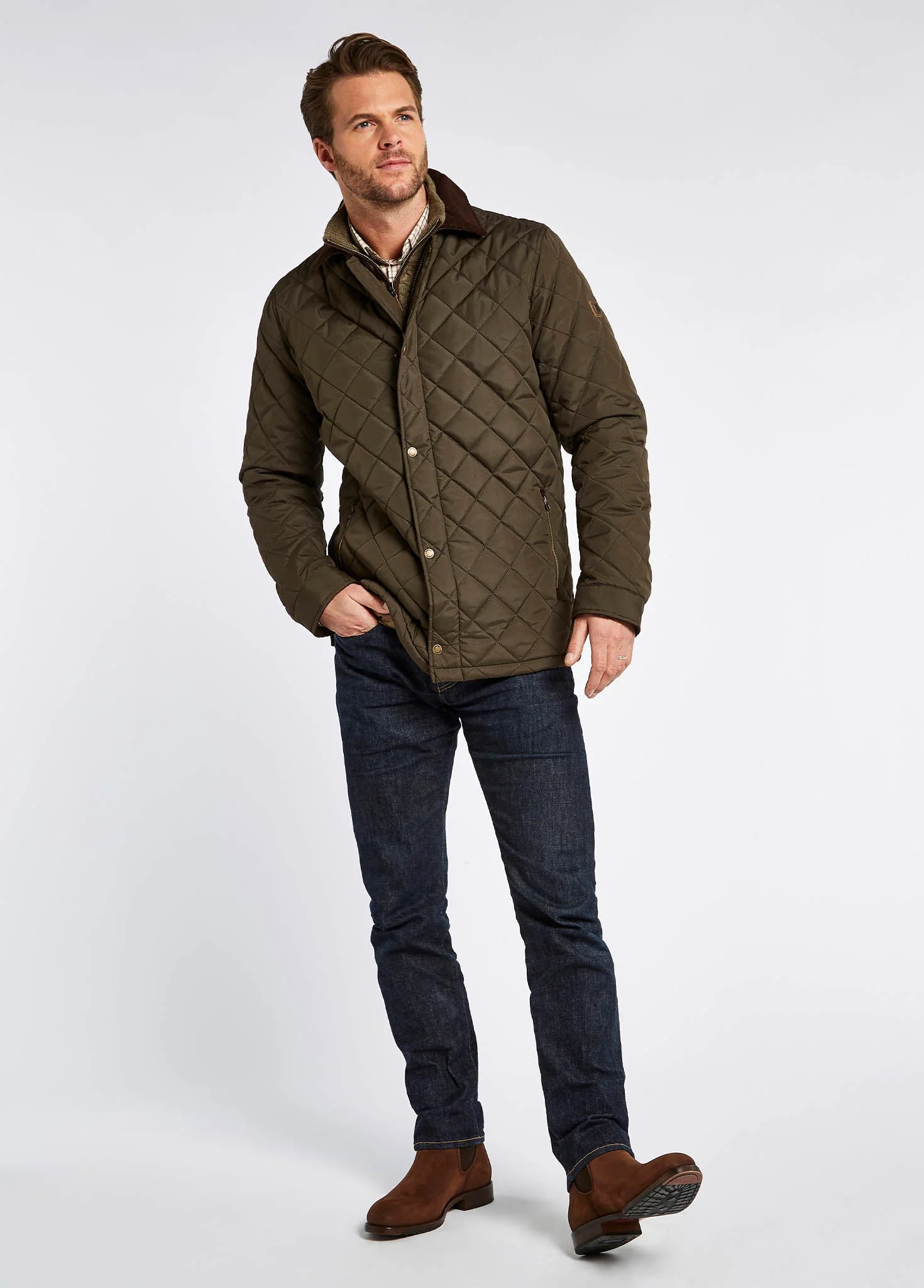 Mountusher Men's Quilted Jacket - Olive