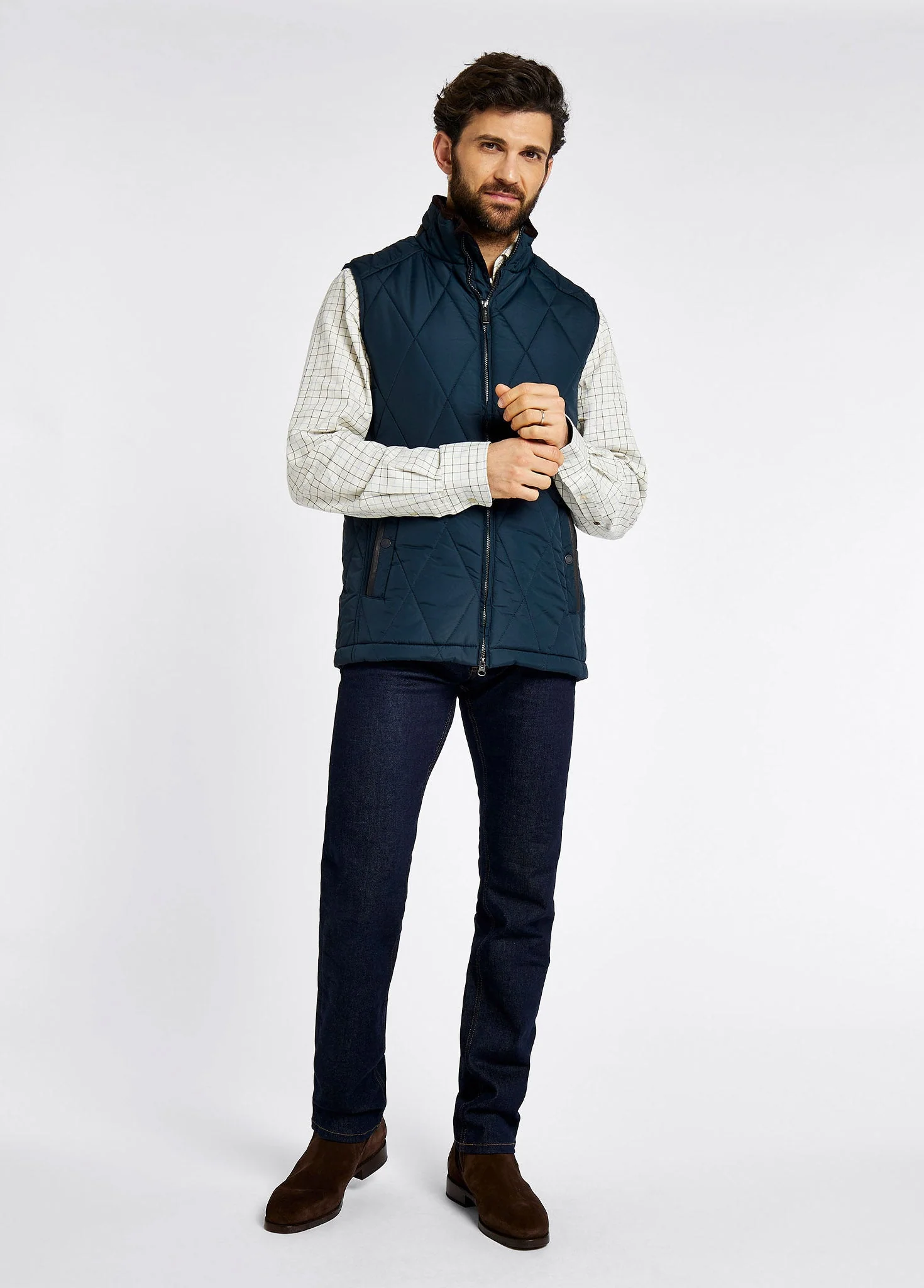 Colamber Men's Quilted Vest - Navy