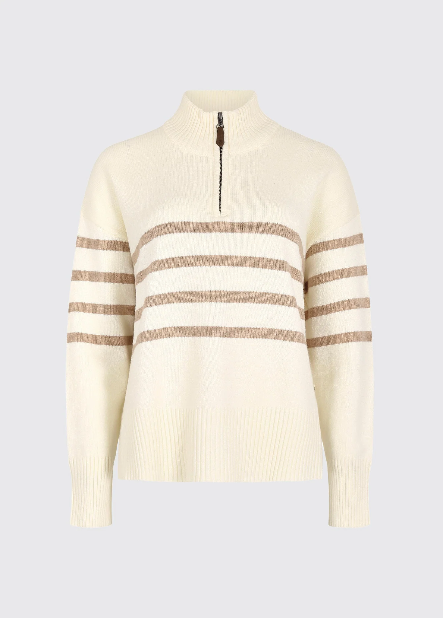 Fonthill Women's zip neck sweater- oyster