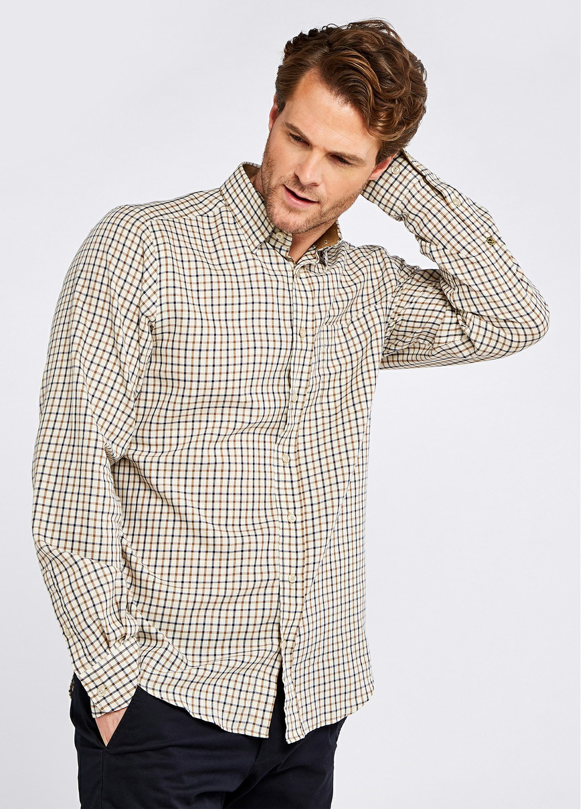 Dubarry Connell Tattersall Check Men's Shirts Gold
