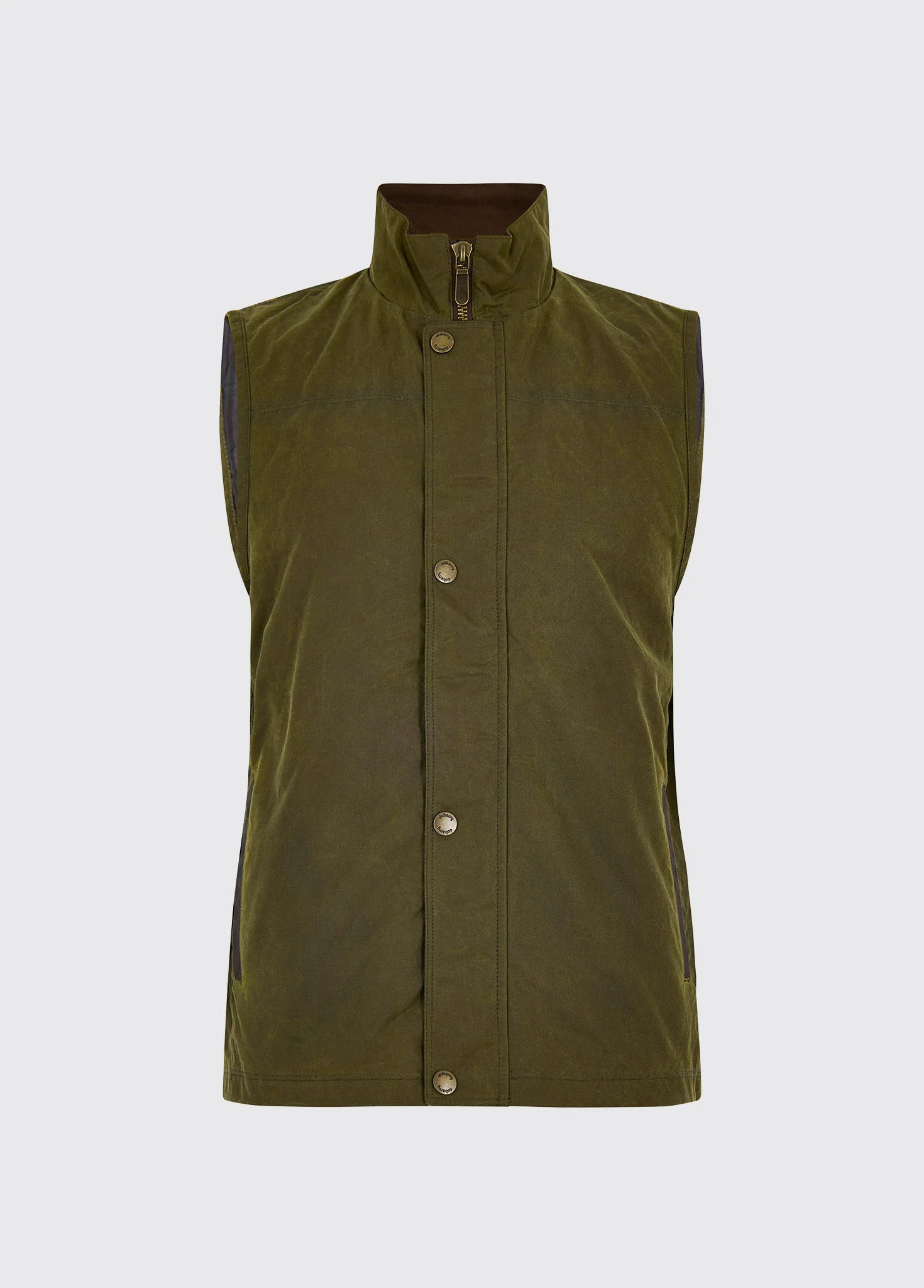 Mayfly Men's Waxed Cotton Vest - Fennel