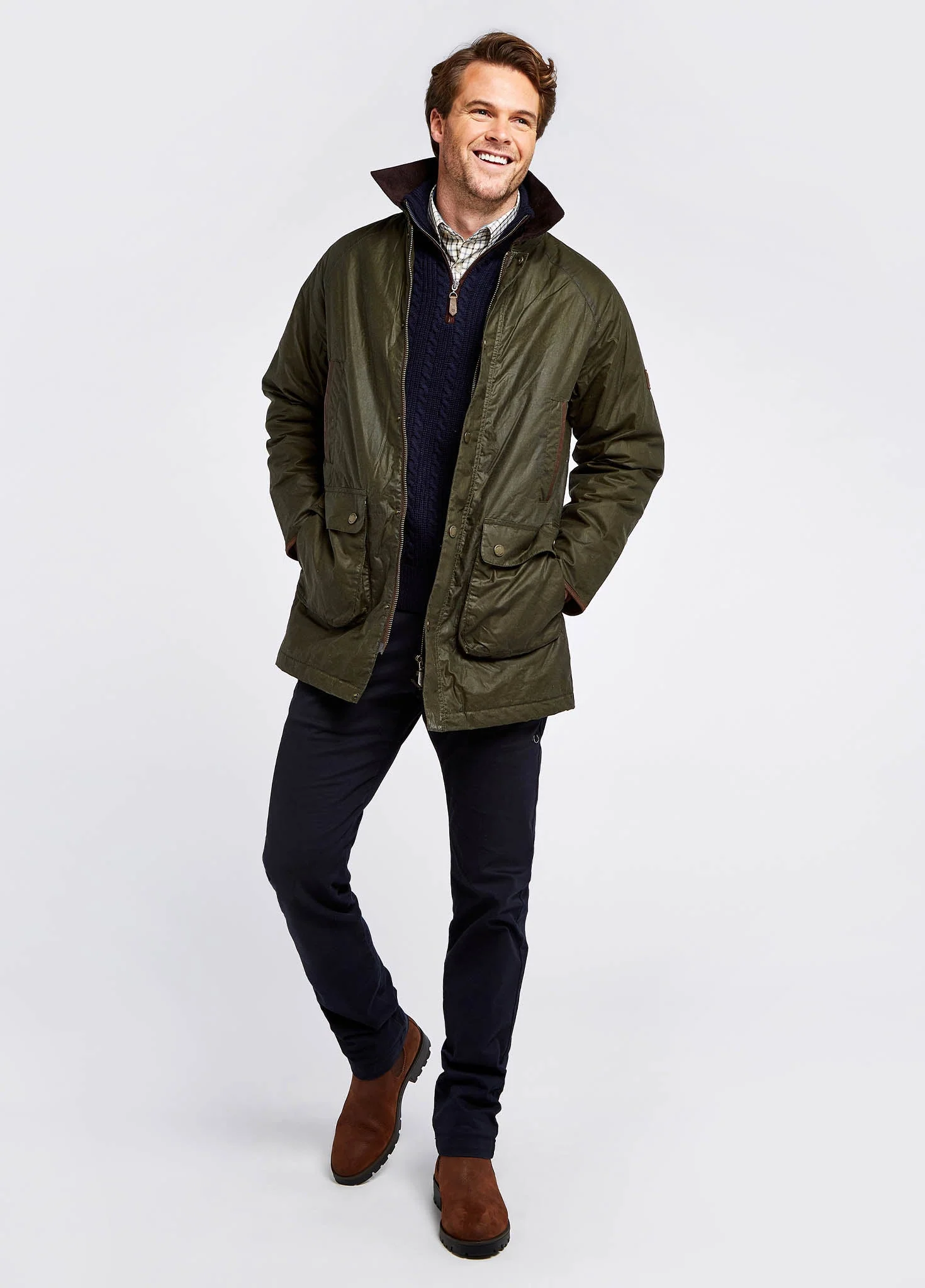 Brunswick Mens Waxed Cotton Jacket - Pine