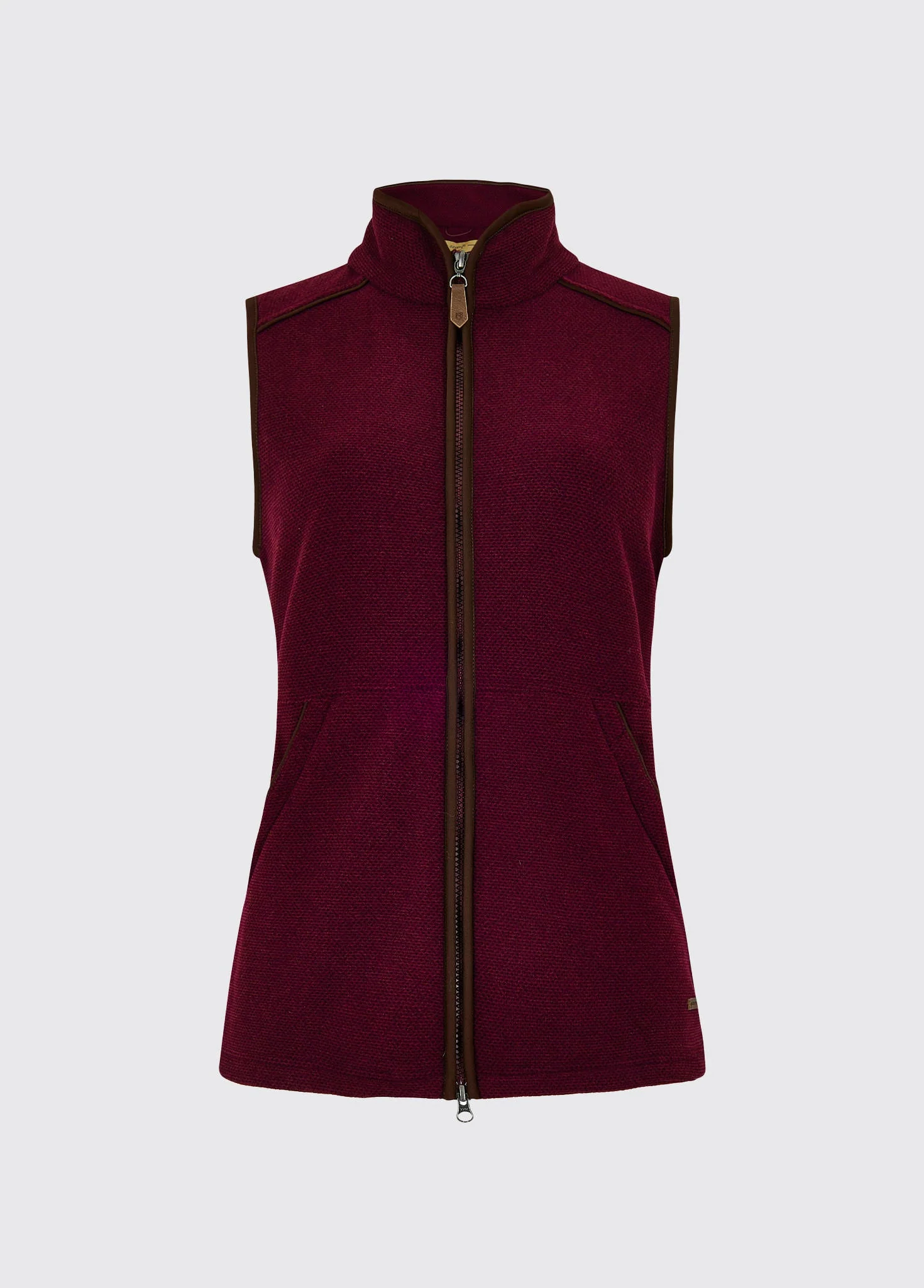 Carbury Ladies' Fleece Vest - Ox Blood