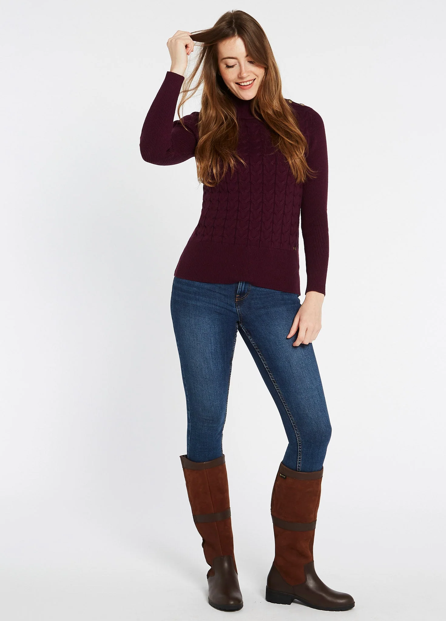 Claremont Women's Sweater - Ox Blood