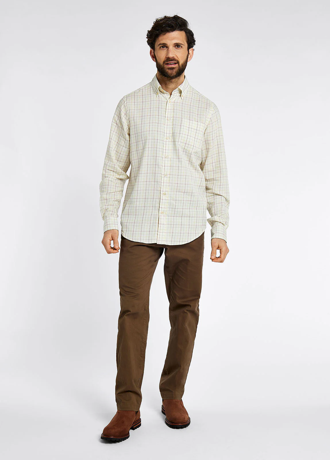 Hollymount Men's Check Shirt - Sage - Sample