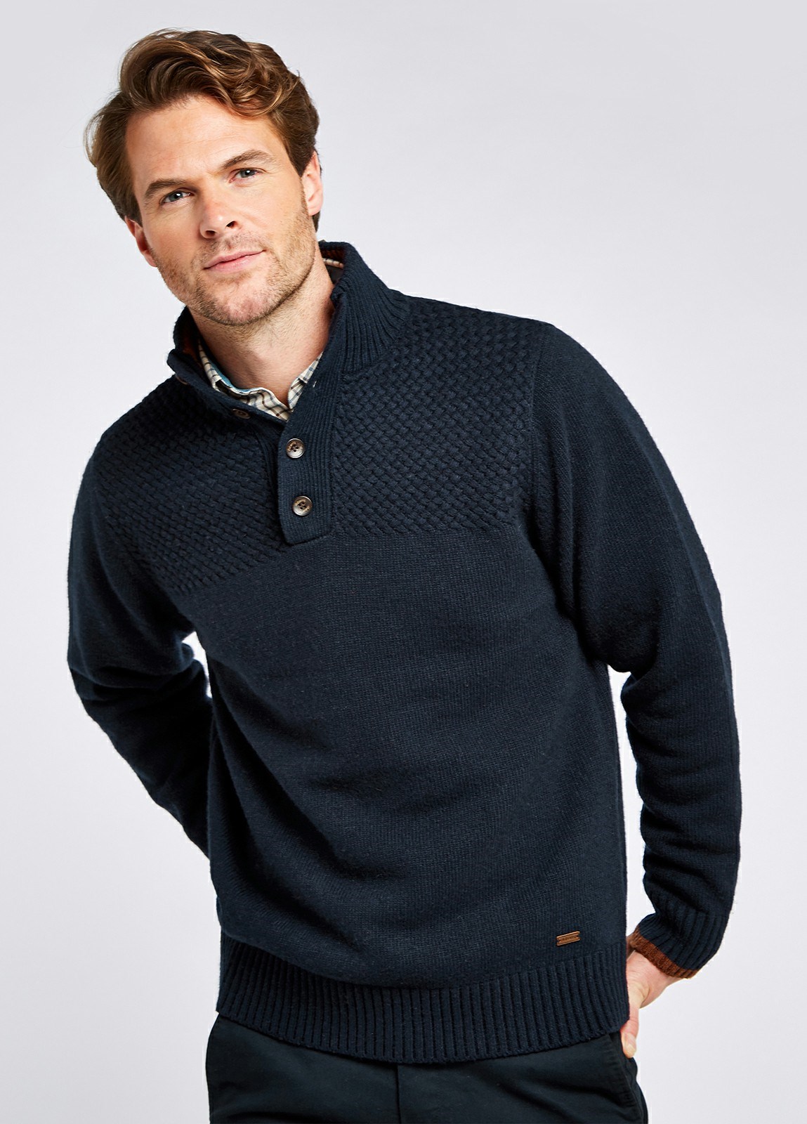 Dubarry Roundwood Knitted Sweater Men's Knitwear Navy