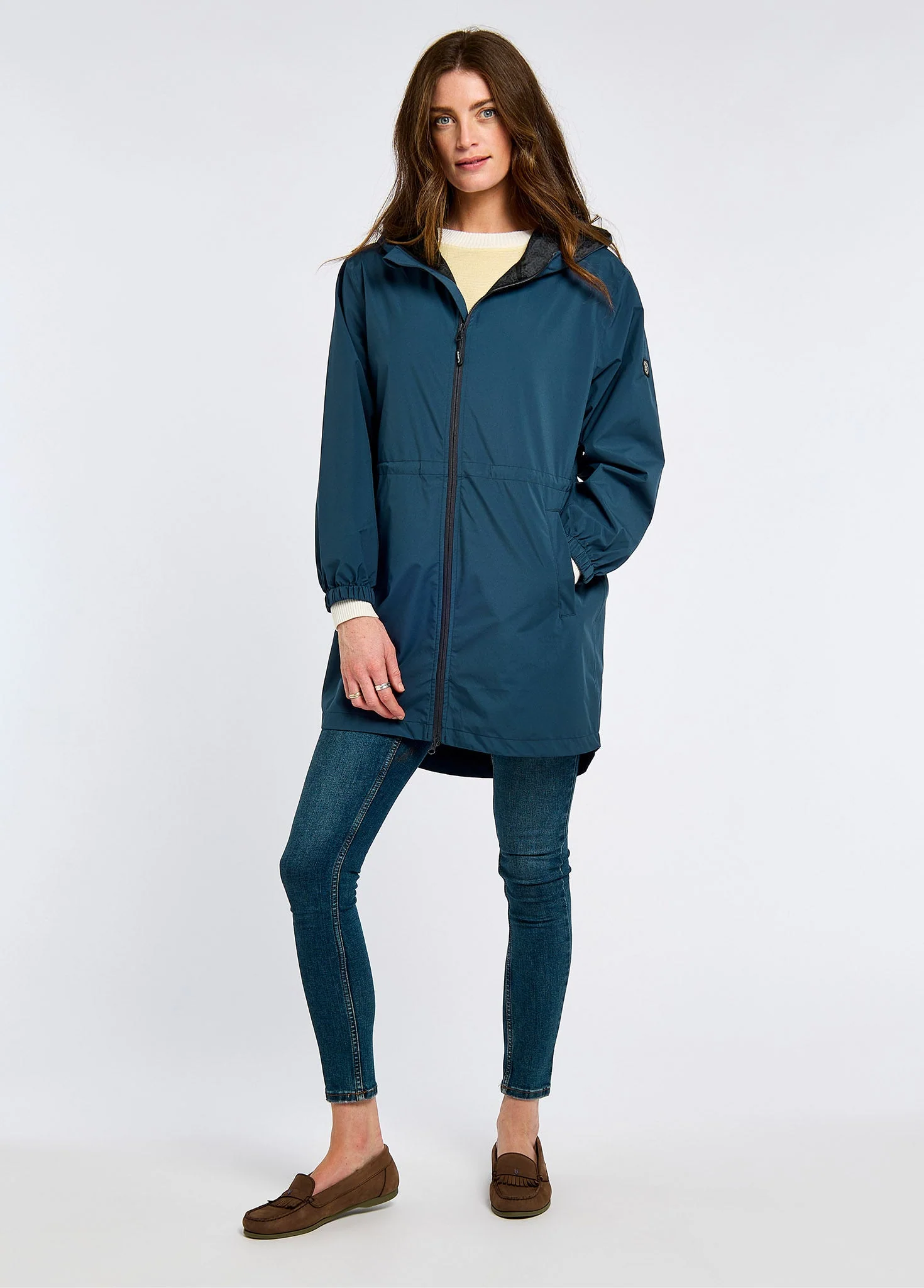 Brookside Ladies' hooded rain mac - Atlantic