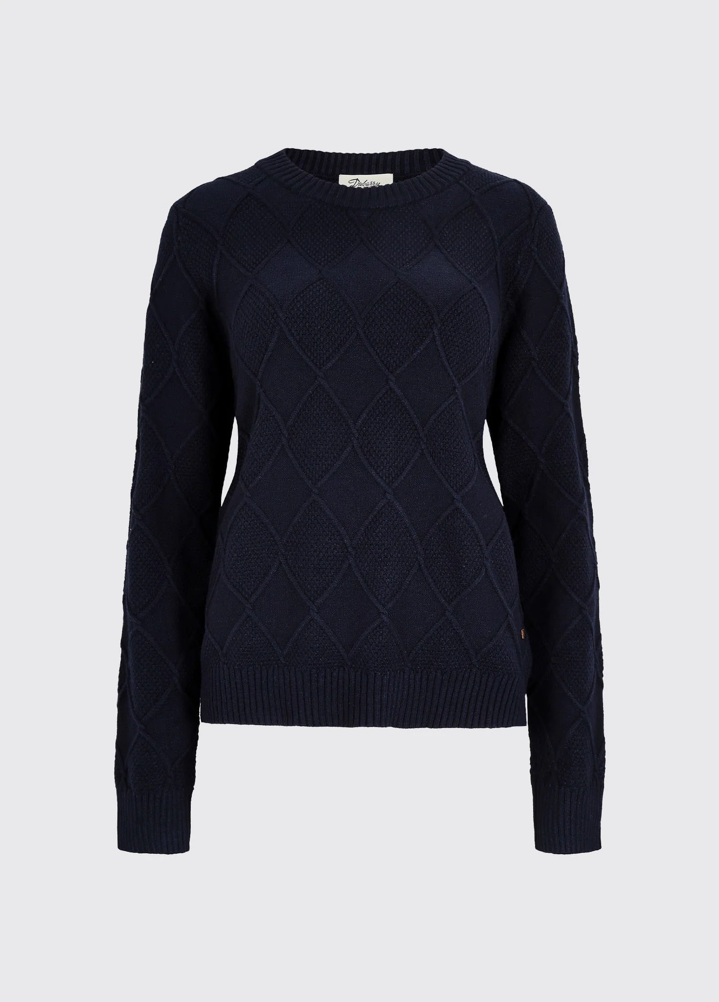 Banteer Ladies' cable knit crew neck - Navy