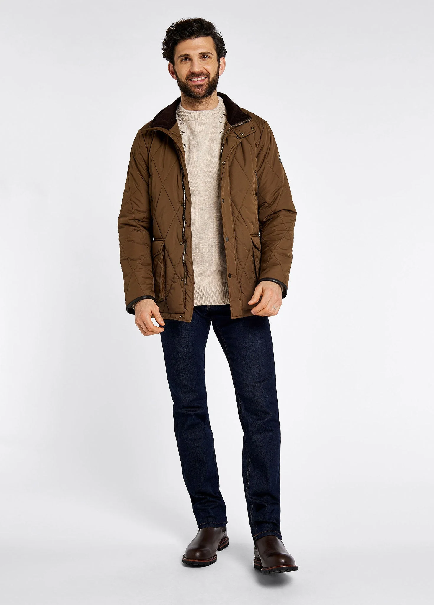 Farmley Men's Quilted Jacket - Bronze