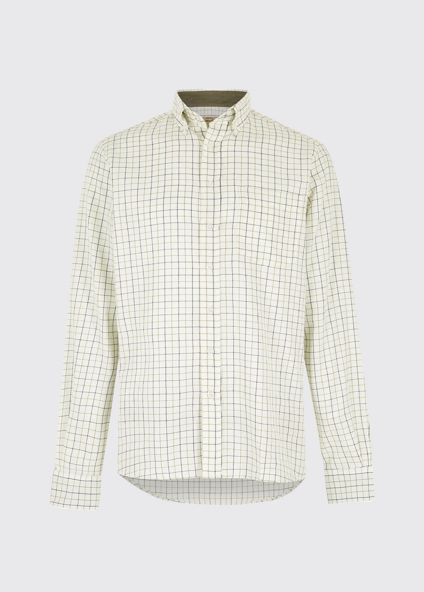 Hollymount Men's Check Shirt - Cream