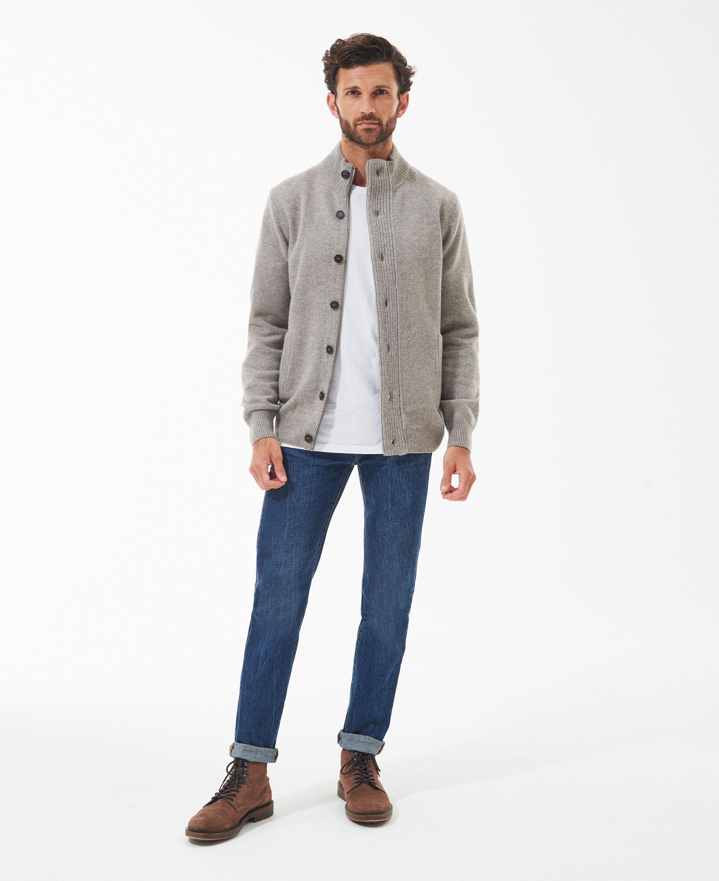 Essential Elbow-Patch Cardigan