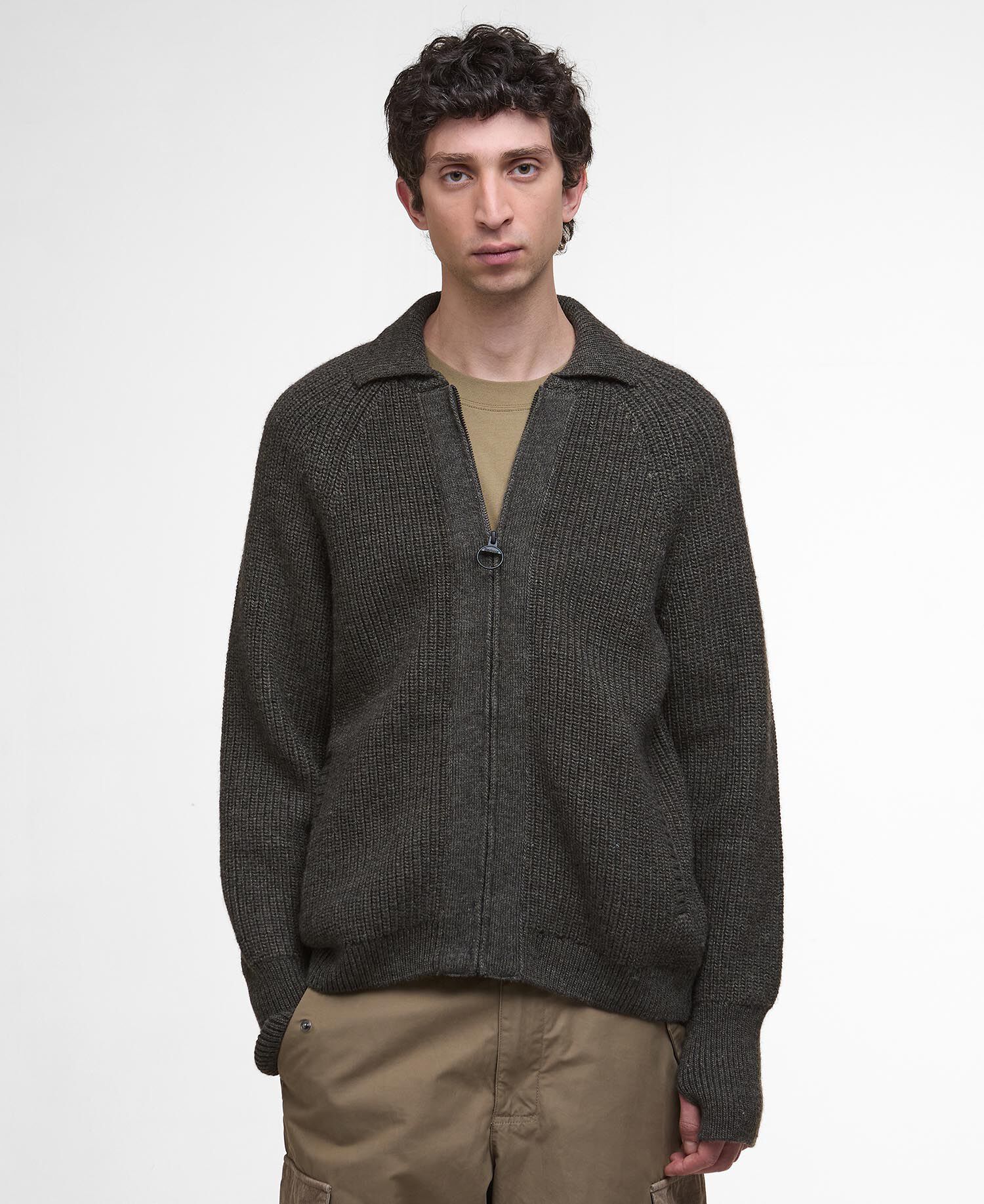 Garthman Knitted Zip-Up Jumper
