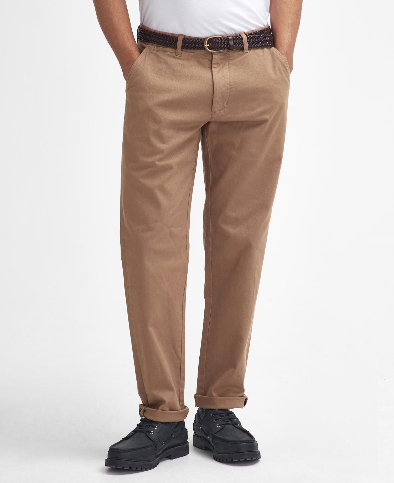 Washed Stretch Tailored Trousers