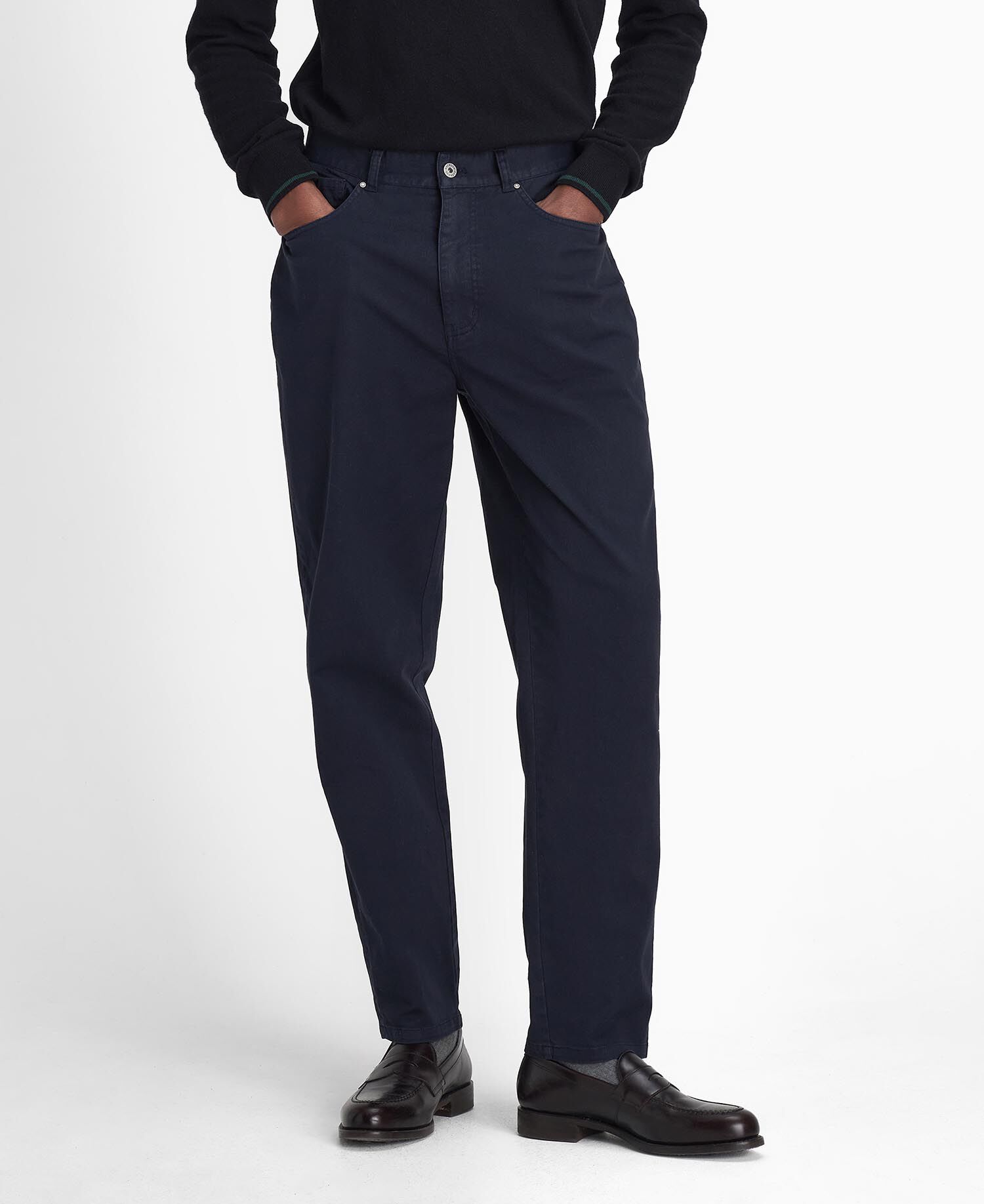 Washed Stretch Regular Trousers