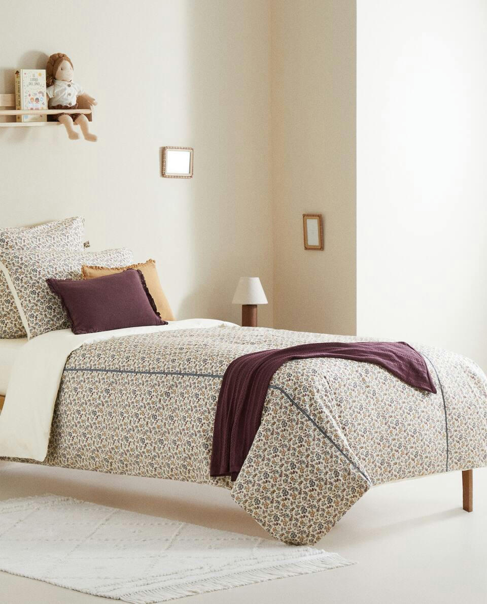 FLORAL PRINT FABRIC CHILDREN’S DUVET COVER