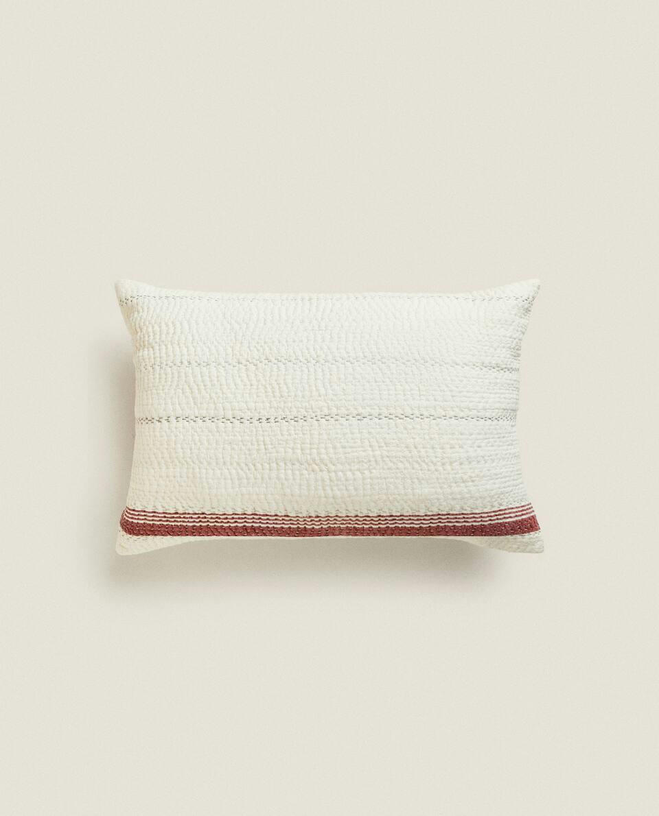 CHRISTMAS STRIPED CUSHION COVER